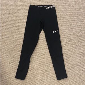 Nike Pro dri-got black full length tights, size M